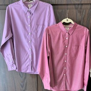 L.L. Bean Women’s Casual Shirts in Purple and Pink, 100% Cotton, Like New, Large